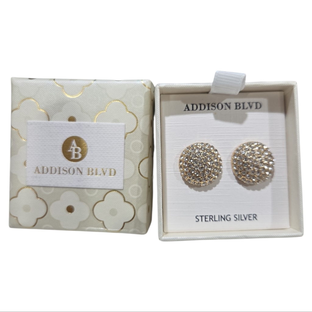 Addison Blvd Gold Sterling Silver Earrings